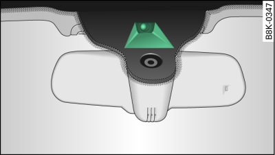 Windscreen: Camera window for lane assist